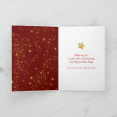 Foto Vrede Liefde Joy Quote Script Gold Star Moder Feestdagen Kaart (Binnen)