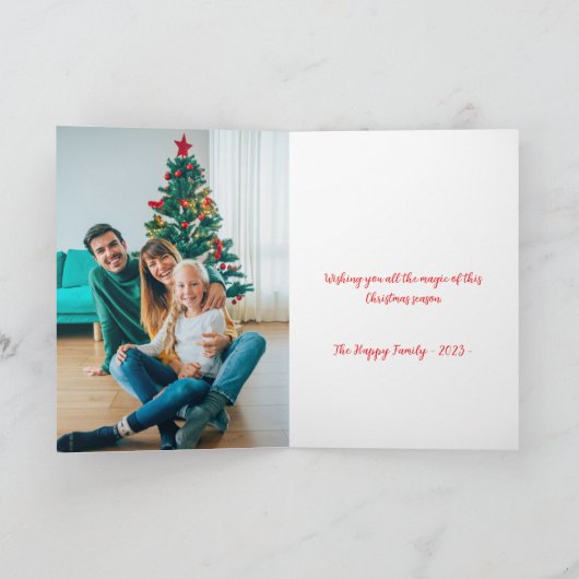  foto Vrede op Aarde Feestdagen Kaart (Binnen)