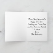 Foto Vrede Vreugde Liefde Vrolijke Kerstmis Kaart (Binnen)