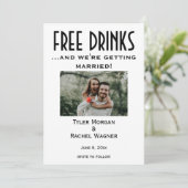 Foto "Vrije Drinken" Save the Dates Kaart (Staand voorkant)