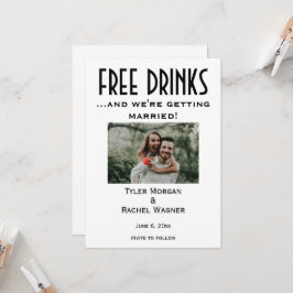 Foto "Vrije Drinken" Save the Dates Kaart