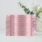 Foto Vrijgezellenfeest Roos Glitter Roze Afstudere Kaart (Staand voorkant)