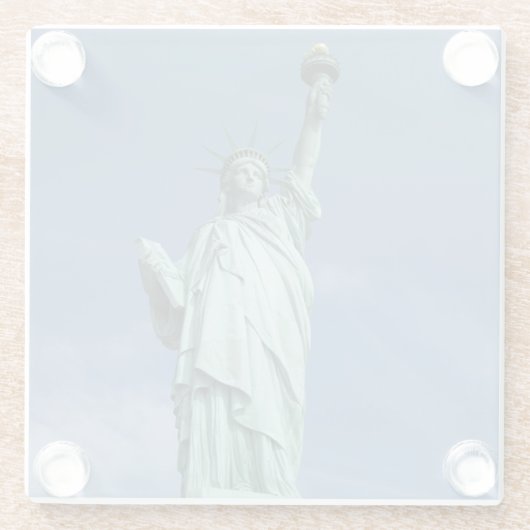 Foto vrijheidsbeeld glazen onderzetter (Achterkant)