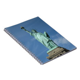 Foto vrijheidsbeeld notitieboek