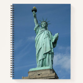 Foto vrijheidsbeeld notitieboek
