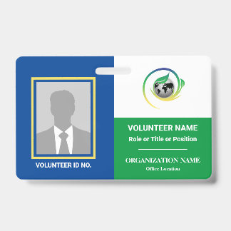 Foto vrijwilliger non-profit NGO sjabloon elke kle Badge