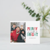 Foto: Vrolijk en stralend kerstfeest Feestdagenkaart (Staand voorkant)