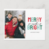 Foto: Vrolijk en stralend kerstfeest Feestdagenkaart (Voorkant)