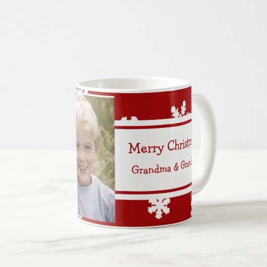 Foto Vrolijk Kerstfeest Grootouders Mok (Voorkant rechts)