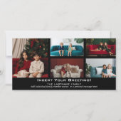 Foto: Vrolijk kerstfeest met 5 foto's collage Feestdagenkaart (Voorkant)