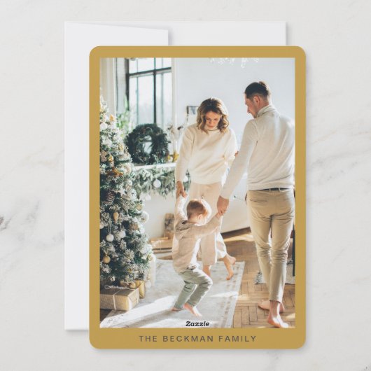 Foto Vrolijk Kerstfeest Rendieren Kerstmis Feestdagenkaart (Achterkant)