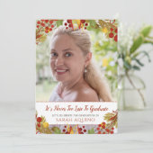 Foto: Vrouw Graduation Party Kaart (Staand voorkant)