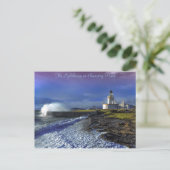 Foto vuurtoren, Chanonry Point, Fortrose. Briefkaart (Staand voorkant)