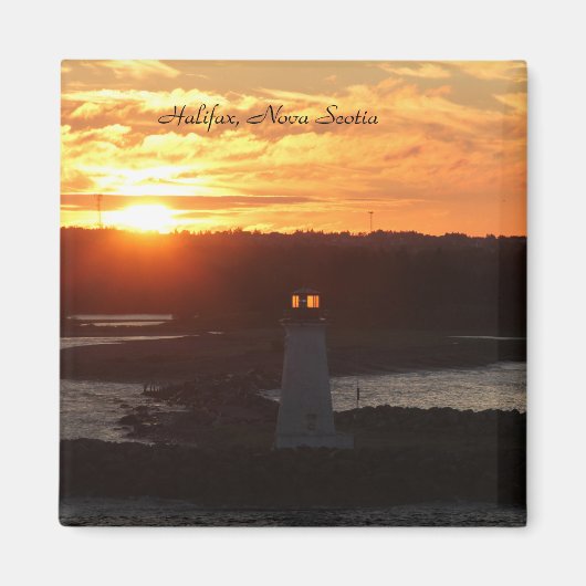 Foto, Vuurtoren, Zonsopgang, Halifax Magneet (Voorkant)