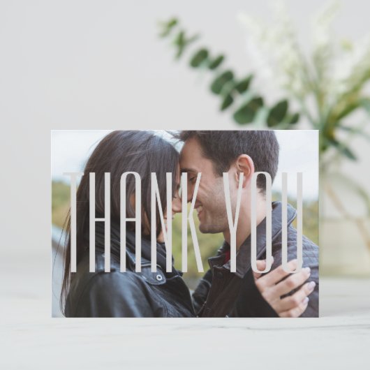 Foto W/ Empire Letters -3x5 Hartelijk dank Bedankkaart (Staand voorkant)