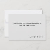 Foto W/ Empire Letters -3x5 Hartelijk dank Bedankkaart (Achterkant)