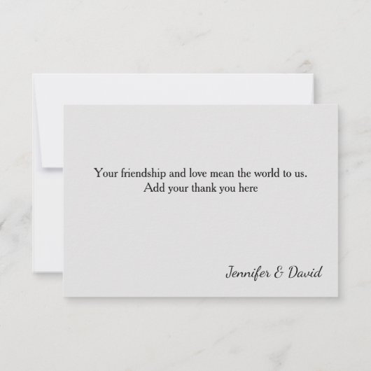 Foto W/ Empire Letters -3x5 Hartelijk dank Bedankkaart (Achterkant)