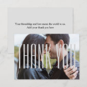 Foto W/ Empire Letters -3x5 Hartelijk dank Bedankkaart (Voorkant / Achterkant)