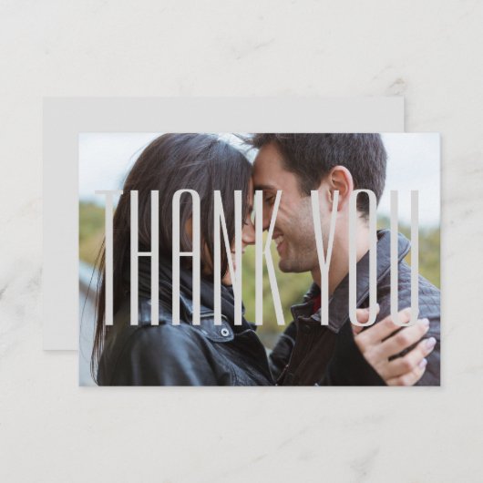 Foto W/ Empire Letters -3x5 Hartelijk dank Bedankkaart (Voorkant / Achterkant)