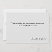 Foto W/Empire-letters - Hartelijk dank voor uw pla Bedankkaart (Achterkant)