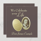 foto: Wake / (woon) begrafenis Kaart (Voorkant / Achterkant)