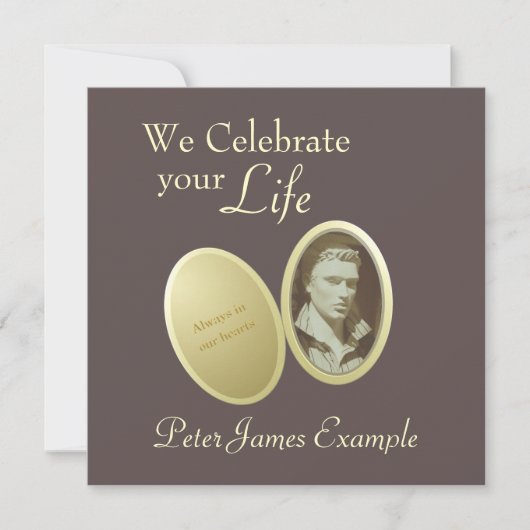 foto: Wake / (woon) begrafenis Kaart (Voorkant)