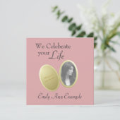  foto: Wake / (woon) begrafenis Kaart (Staand voorkant)