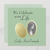  foto: Wake / (woon) begrafenis Kaart (Voorkant / Achterkant)