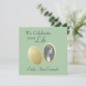  foto: Wake / (woon) begrafenis Kaart (Staand voorkant)