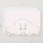 Foto Warm Wildflowers Some bunny 1st Birthday Kaart (Achterkant)