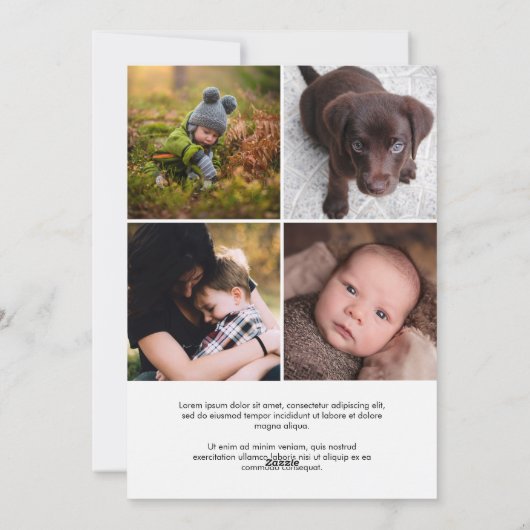 Foto Warm Wishes Retro Feestdagenkaart (Achterkant)