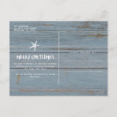 Foto Warm Wishes Rustic Beach Florida Feestdagenkaart (Achterkant)