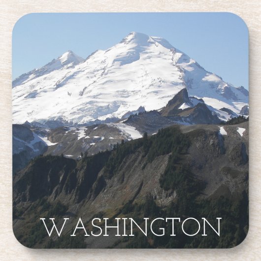 Foto Washington State Mount Baker Bier Onderzetter (Voorkant)