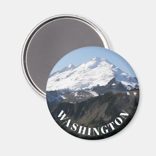 Foto Washington State Mount Baker Magneet (Voorkant / Achterkant)