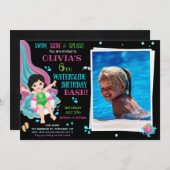 Foto: Waterslide verjaardagsuitnodiging Waterpark Kaart (Voorkant / Achterkant)