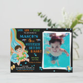 Foto: Waterslide verjaardagsuitnodiging Waterpark  Kaart (Staand voorkant)