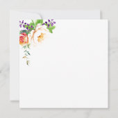 Foto Waterverf Abrikoos Groen Bloemen Botanisch Kaart (Achterkant)