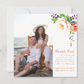 Foto Waterverf Abrikoos Groen Bloemen Botanisch Kaart (Voorkant)