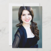 Foto waterverf Blue Marble Graduation Party Kaart (Achterkant)