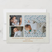 Foto Waterverf Botanische collage 4 Foto's geboort Aankondiging (Achterkant)