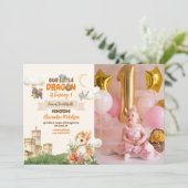 Foto Waterverf Dragon Baby 1e Verjaardag Kaart (Staand voorkant)