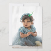 Foto Waterverf Een in een meloen Eerste Verjaardag Kaart (Achterkant)