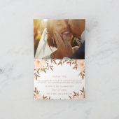 Foto Waterverf Floral Modern Wedding Bedankkaart (Binnen)