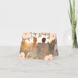 Foto Waterverf Floral Modern Wedding Bedankkaart
