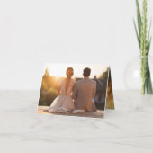 Foto Waterverf Floral Modern Wedding Bedankkaart (Achterkant)