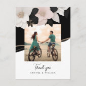 Foto waterverf foliage bruiloft bedankt briefkaart (Voorkant)