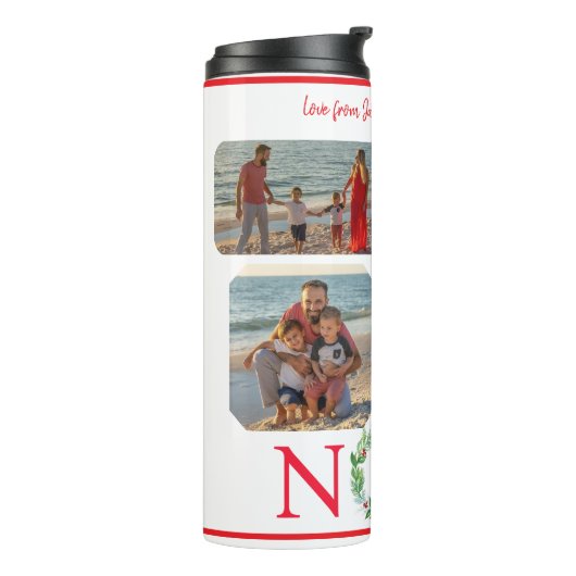 FOTO Waterverf Kerstvakantie Krans NOEL Thermosbeker (Gedraaid links)