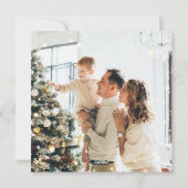 Foto Waterverf krans Merry Christmas Kaart (Achterkant)