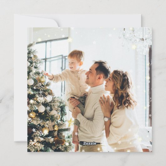 Foto Waterverf krans Merry Christmas Kaart (Achterkant)