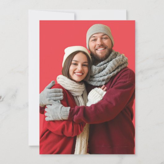 Foto Waterverf krans Merry Christmas Kaart (Achterkant)